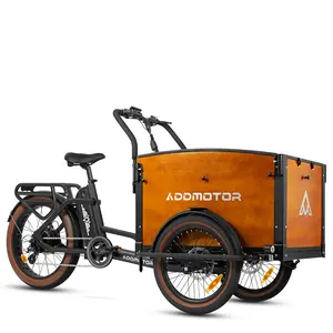 ADDMOTOR E-325 Electric Bike for Adults, 750W Electric Cargo Bicycle with 48V 20Ah UL Battery, Fat Tires Cargo Trailer Electric Tricycle with Rain Cover