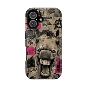 Laughing Donkey Collage Phone Case | Magnetic Impact-Resistant Case