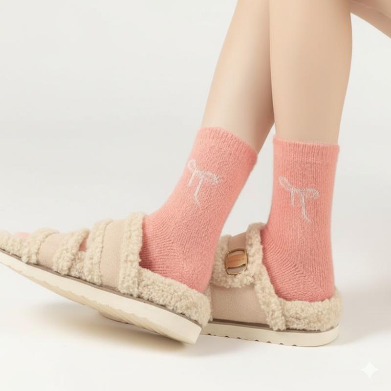 KatchMe Women's Lovely Heart-Shaped Smooth Fluffy Thermal Mid-Calf Socks, Cozy Multi-Pack Basic Socks for Fall & Winter, Vibrant 5-Pack Fuzzy Socks KatchMe Women's Lovely Heart-Shaped Smooth Fluffy Thermal Mid-Calf Socks, Cozy Multi-Pack Basic Socks for Fall & Winter, Vibrant 5-Pack Fuzzy Socks