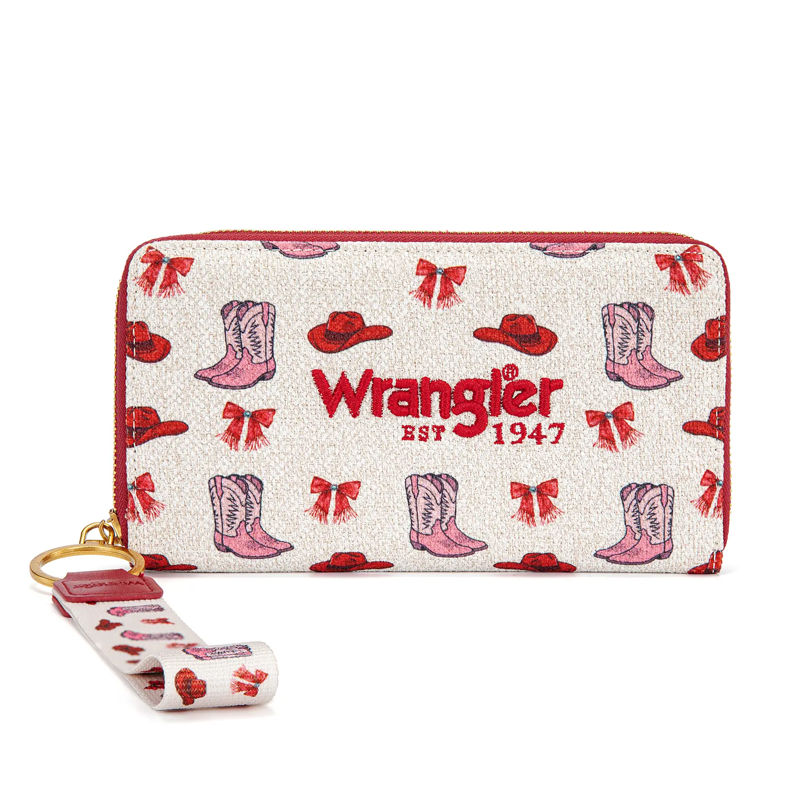 Wrangler Rodeo Icons Wallet for Women Western Wristlet Wallets with RFID Blocking