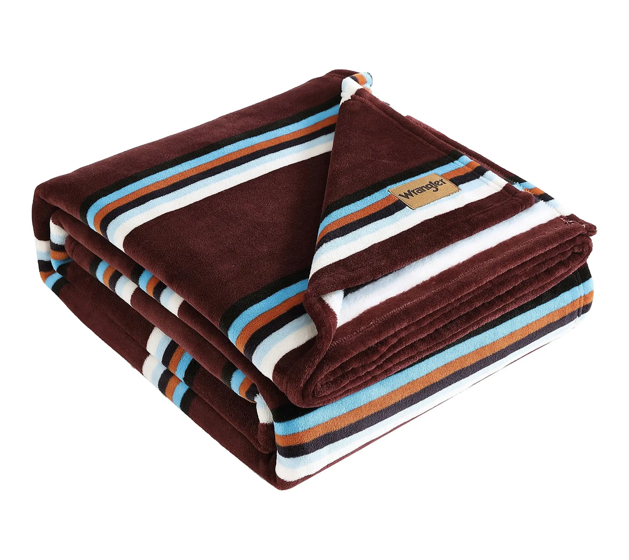 Wrangler Western Saddle Red Plush-Fleece F/Q Blanket