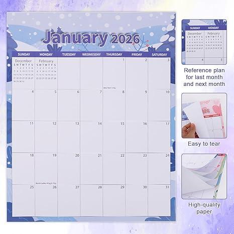 Upgrade Your Fridge Decor 2026 Magnetic Calendar - 12 Theme Pack, Large 14.5x11.5 Inch, Premium Matte Art Paper, Easy-Swap Monthly Art for a Clutter-Free Kitchen