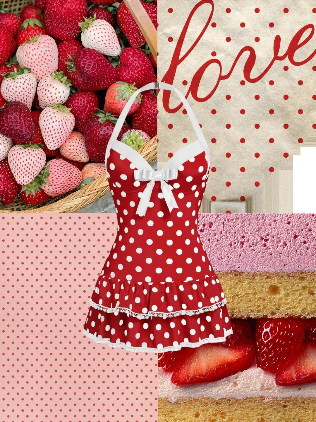 RETRO STAGE Women's 1940s Red Halter Polka Dot Bow 1-Piece Swimsuit, Vintage Bathing Suit, One Piece Swimsuit Casual Summer Swimwear RETRO STAGE Women's 1940s Red Halter Polka Dot Bow 1-Piece Swimsuit, Vintage Bathing Suit, One Piece Swimsuit Casual Summer Swimwear