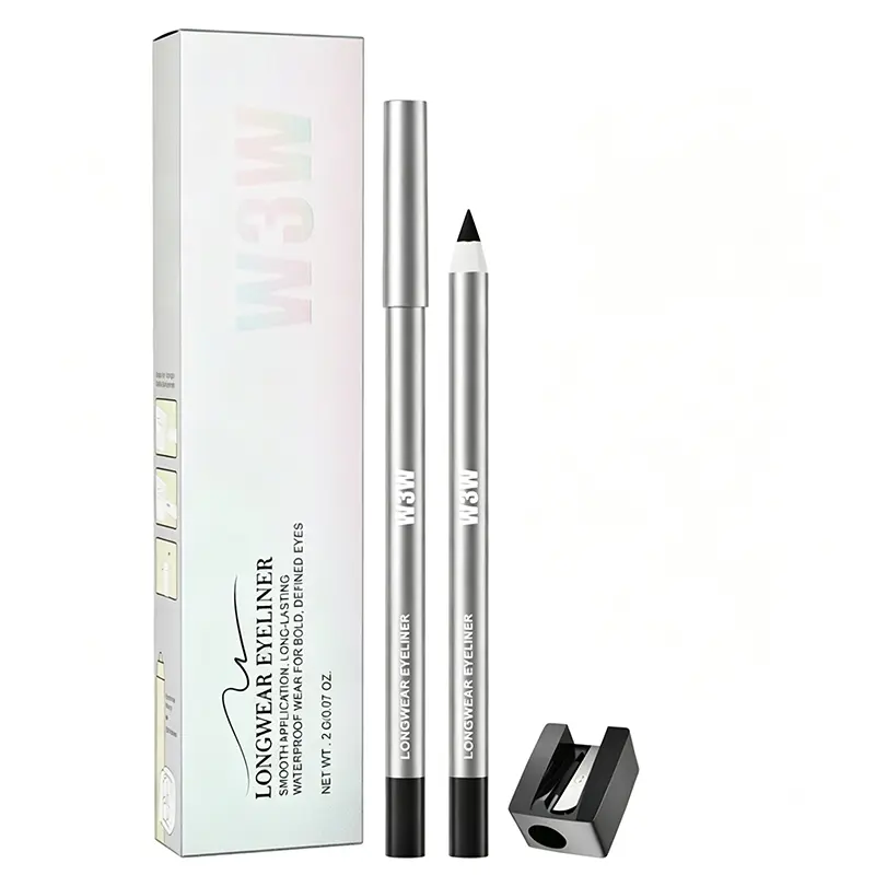 Flawless Pigment Eyeliner Pencil with Handy Built-in Sharpener, Gentle Waterproof Smudge-Proof Longwear Gel Eye Liner, Smooth Gliding for Daily & Evening Makeup, Daily Wear