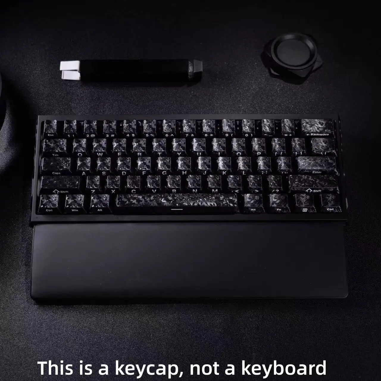 Carbon Fiber Side Engraved Keycaps Durable Gaming Backspace Caps Lock Ctrl Shift 119 Keys Wooring Bee Magnetic Axis Compatible Mechanical Keyboard Universal Fit Keycap Set