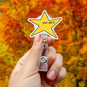 Your Did It Star Badge Reel, Funny Meme ID Holder, Cute Nurse Badge Clip, Teacher Badge Reel, Quirky Work Gift, Sarcastic Coworker Accessory
