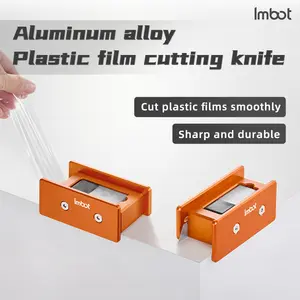 IMBOT Plastic Film Cutting Knife For PET Board Film Cutting Knife And Door Panel Edge Banding Film Removal Tool Equipped With A Blade Storage Compartment And Comes With Magnetic Blades