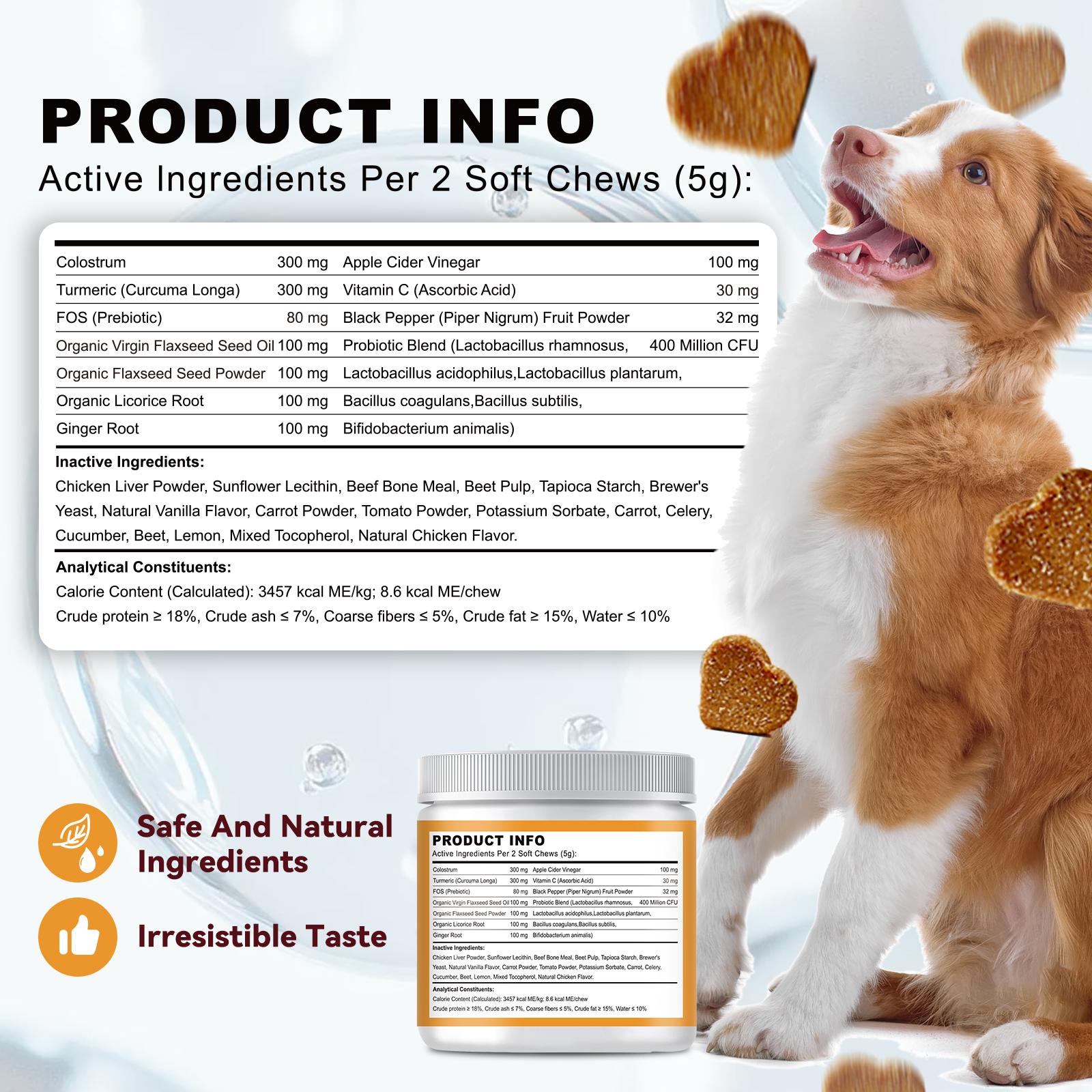 Pet Dog Allergy Chew Tablets