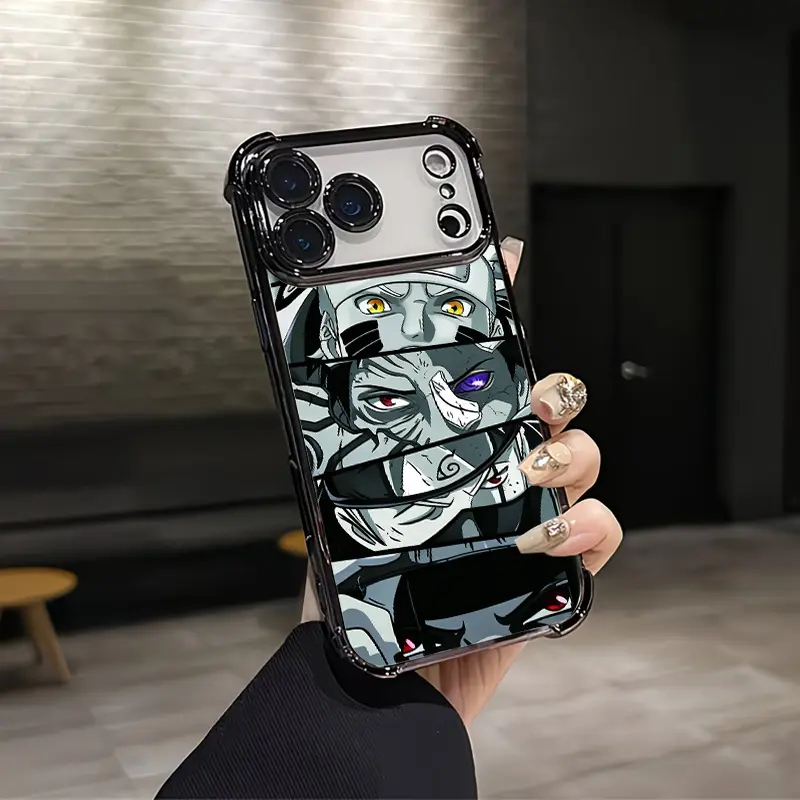 Sharingan, Rinnegan, Nine-Tails Eyes Aesthetic Design Pattern Casing For iPhone 17 16 15 14 13 12 Samsung 22 23 24 25 Plus Pro Max Ultra Soft Silicon TPU Shockproof Protector Vintage Unique Fashion Mobile Phone fashionable protective Case