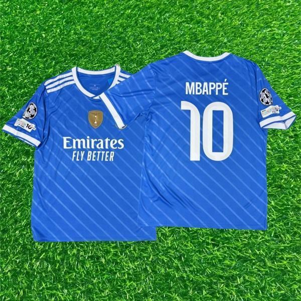 2526 Away Home Blue Short sleeved jersey No. 10 Mbappé soccer Jersey
