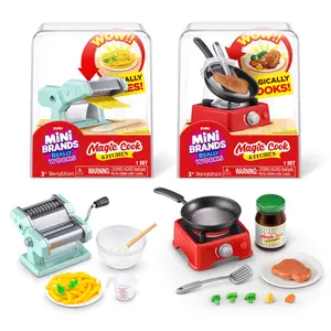 Mini Brands Really Works Magic Cook Kitchen Capsule Series 1 Pasta Maker & Steak with Pan Set by ZURU, Miniature Real Working Kitchen Appliances, Non-Edible Collectible Toy Mystery Capsule