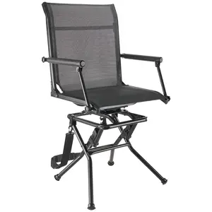 Spring new arrivals Hunting Chair 360 °   Swivel Silent Foldable Blind Chair with Armrests Steel Frame