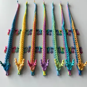 14Pcs 11.8-Inch 3D Printed PLA Decompression Dragons, Brightly Colored Flexible Articulating Figurines, Whimsical Home Decor, Collectible Gifts