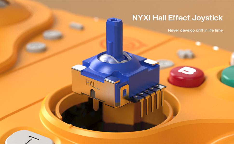 NYXI Wizard Orange Wireless Gamepad for Switch/Switch OLED/Switch 2 – Joystick, Perfect Gift for Gamers Adjustable Console Rechargeable Turbo Wired Smartphone