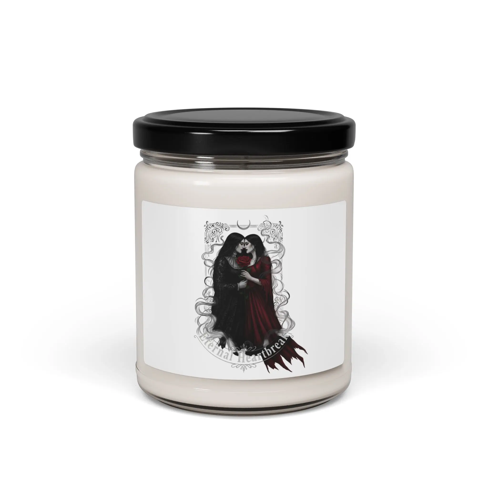Gothic Black Rose Romance Candle | Soy 9oz, Dark Valentine, emo love