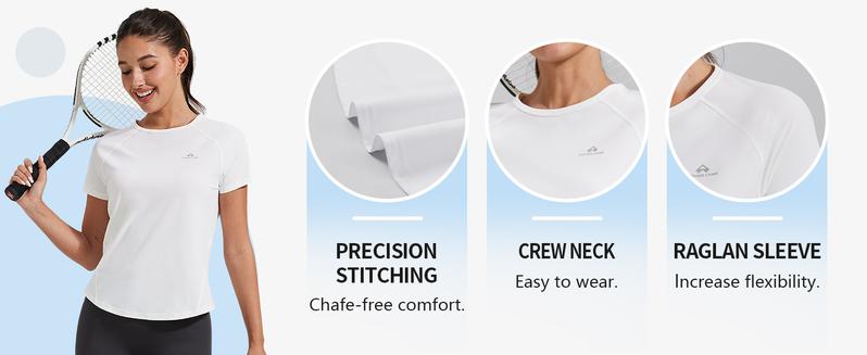 Pioneer Camp Women’s Breathable Athletic Tee | Mesh Back Running Yoga Gym Top