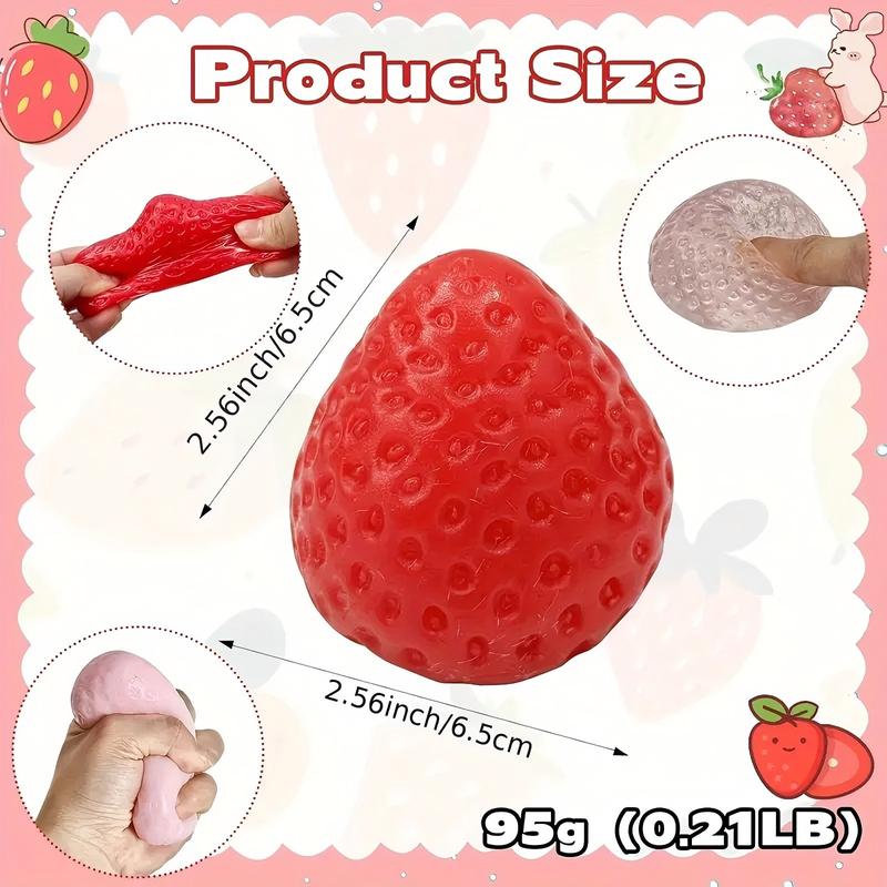 Strawberry Squeeze Toy Realistic Design Aromafor Stress Relief Soft Squishy Silicone Maker ldeal Gift HomeOffice Use