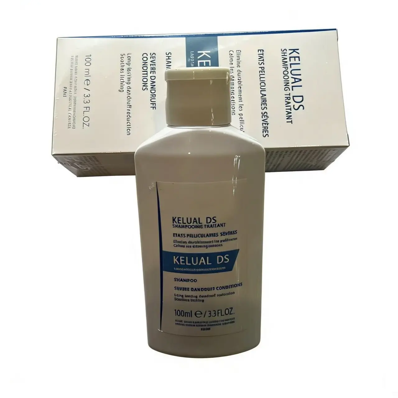 KELUAL DS Anti-Dandruff Liquid Shampoo Treatment - 100ml/3.3 fl.oz, Daily Cleansing, Severe Dandruff Relief, Long-Lasting Effect, Dermatologically Tested, Soothing, Alcohol-Free, 24-Month Shelf Life, Youth Haircare (Single Item), for Any Hair Type