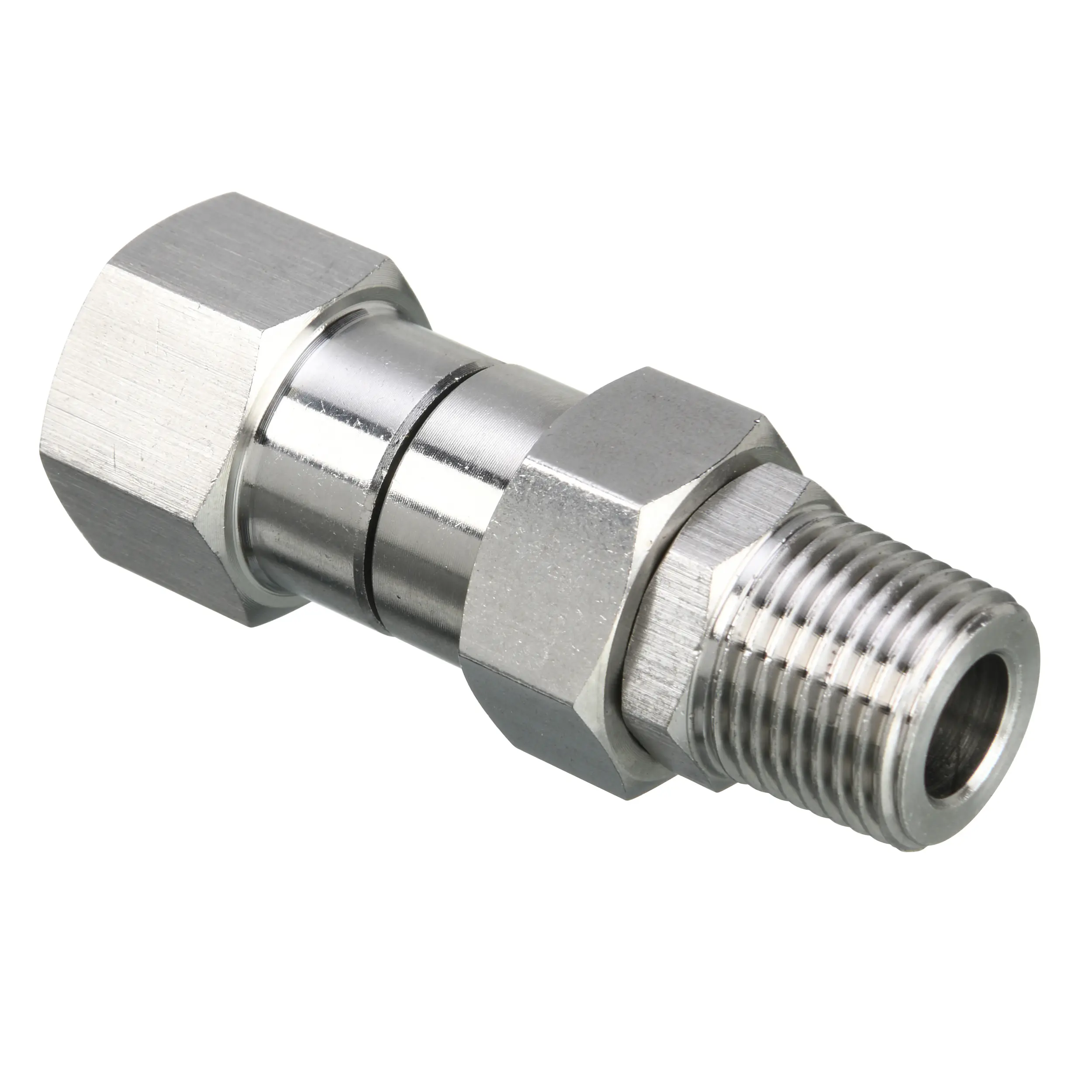 M MINGLE Stainless Steel Pressure Washer Swivel Fitting - 3/8 in NPT Male & Female Threads, 4500 PSI Max, 360° Rotation, Kink Resistant Hose Connection, 30 GPM Flow, 120℃ Hot & Cold Water Compatible Hardware [DealsForYouDays], 3/8'' Female