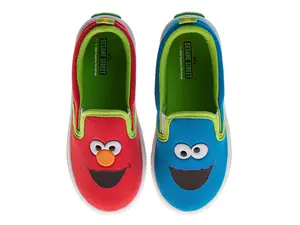 Sesame Street Elmo Shoes, Slip On Sneaker for Kids, Indoor Outdoor Bottom, Toddler Size 5 to 11