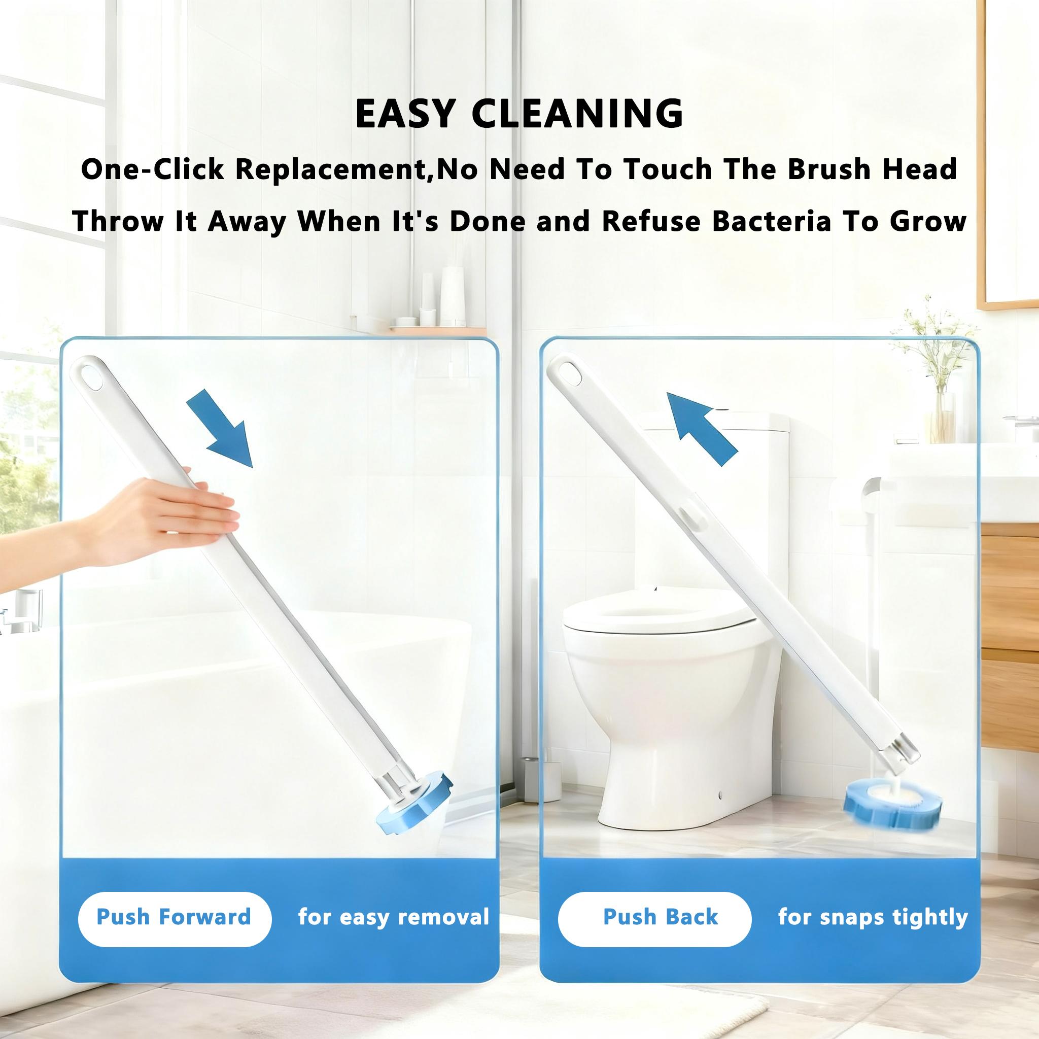 Snofrid Disposable Toilet Brush, Toilet Bowl Wand Holder Set with 24PCS Cleaner Refills, Bathroom Cleaning System for Sink Bathtub Drain Wash Basin Urinal,Wall-Mount Scrubbing Toilet Brush Bathroom Cleaning Kit Snofrid Disposable Toilet Brush, Toilet Bowl Wand Holder Set with 24PCS Cleaner Refills, Bathroom Cleaning System for Sink Bathtub Drain Wash Basin Urinal,Wall-Mount Scrubbing Toilet Brush Bathroom Cleaning Kit