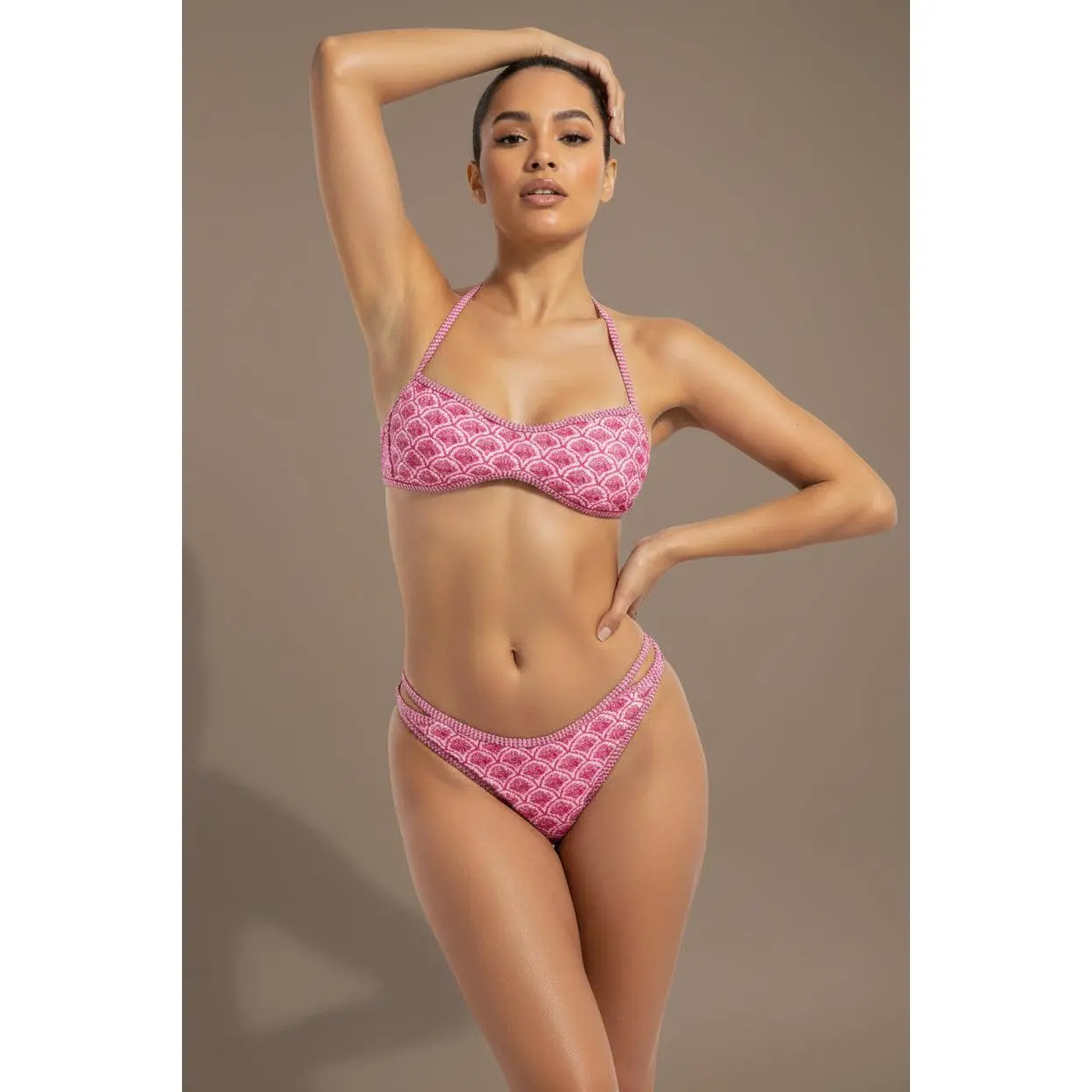 Floral Print Two-Piece Bikini Set - Chic Summer Swimsuit for Beach Vacations