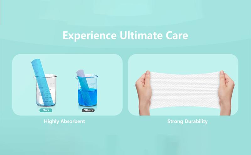 Extra Large Size Face Cleaning Towel (Single Use, Super Absorbent, Low Allergenicity and Soft) - Makeup Removal Towel, Caring for Your Skin, Giving You a Fresh and Luminous Look, Hygienic Towel, Suitable for All Skin Types Napkin