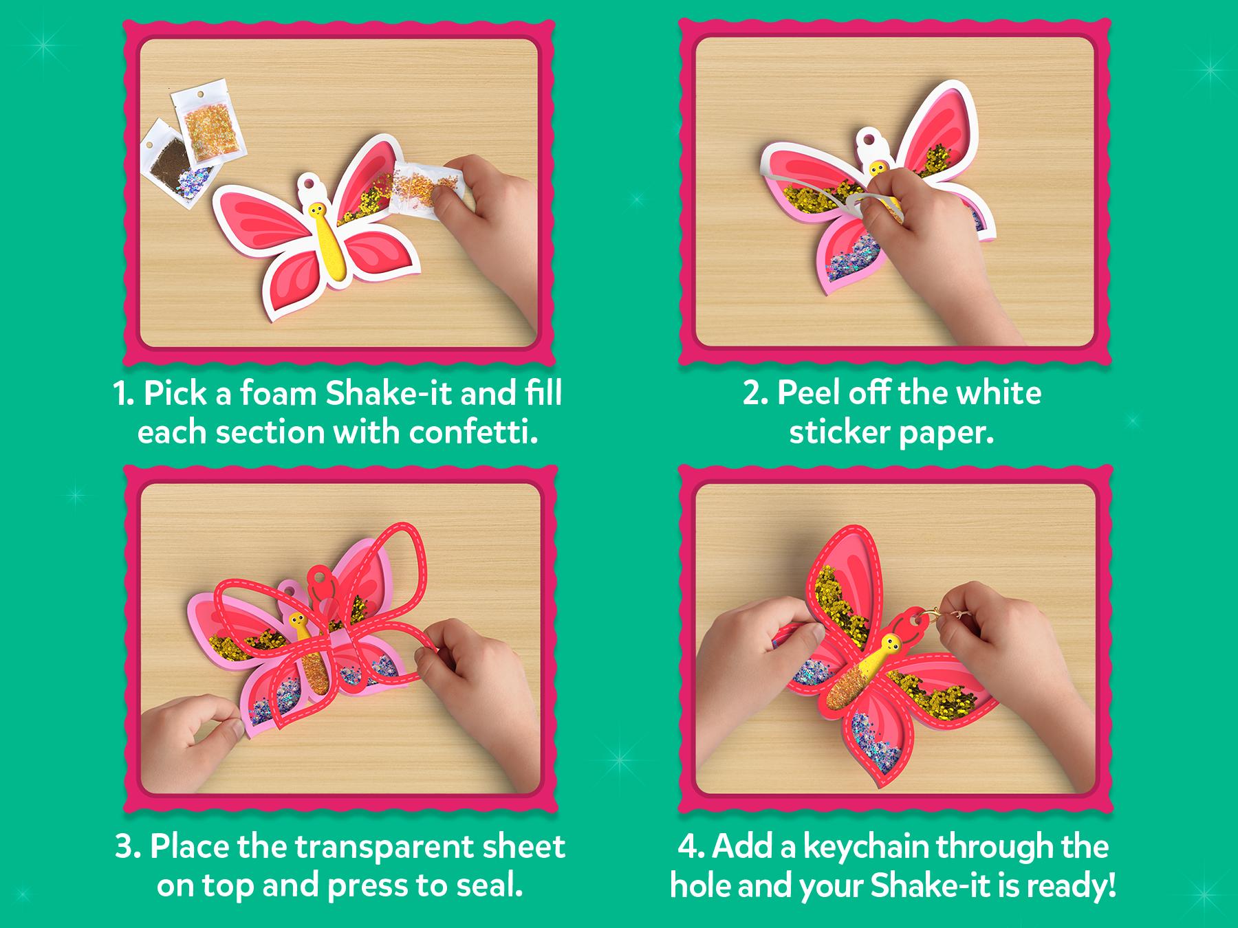 Skillmatics Art & Craft Activity - Shake-its, DIY Glitter Craft Kit with Keychains, Fun & Creative Travel Toys, Party Favors & Birthday Gifts for Girls & Boys Ages 4 to 9 Skillmatics Art & Craft Activity - Shake-its, DIY Glitter Craft Kit with Keychains, Fun & Creative Travel Toys, Party Favors & Birthday Gifts for Girls & Boys Ages 4 to 9