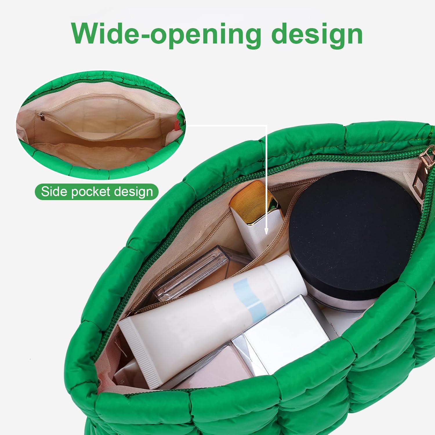 Large Capacity Quilted Design Clutch, Travel Storage Bag With Zipper, women's portable travel organizer, suitable for back-to-school season, daily commuting and travel, Perfect Christmas Gift Idea