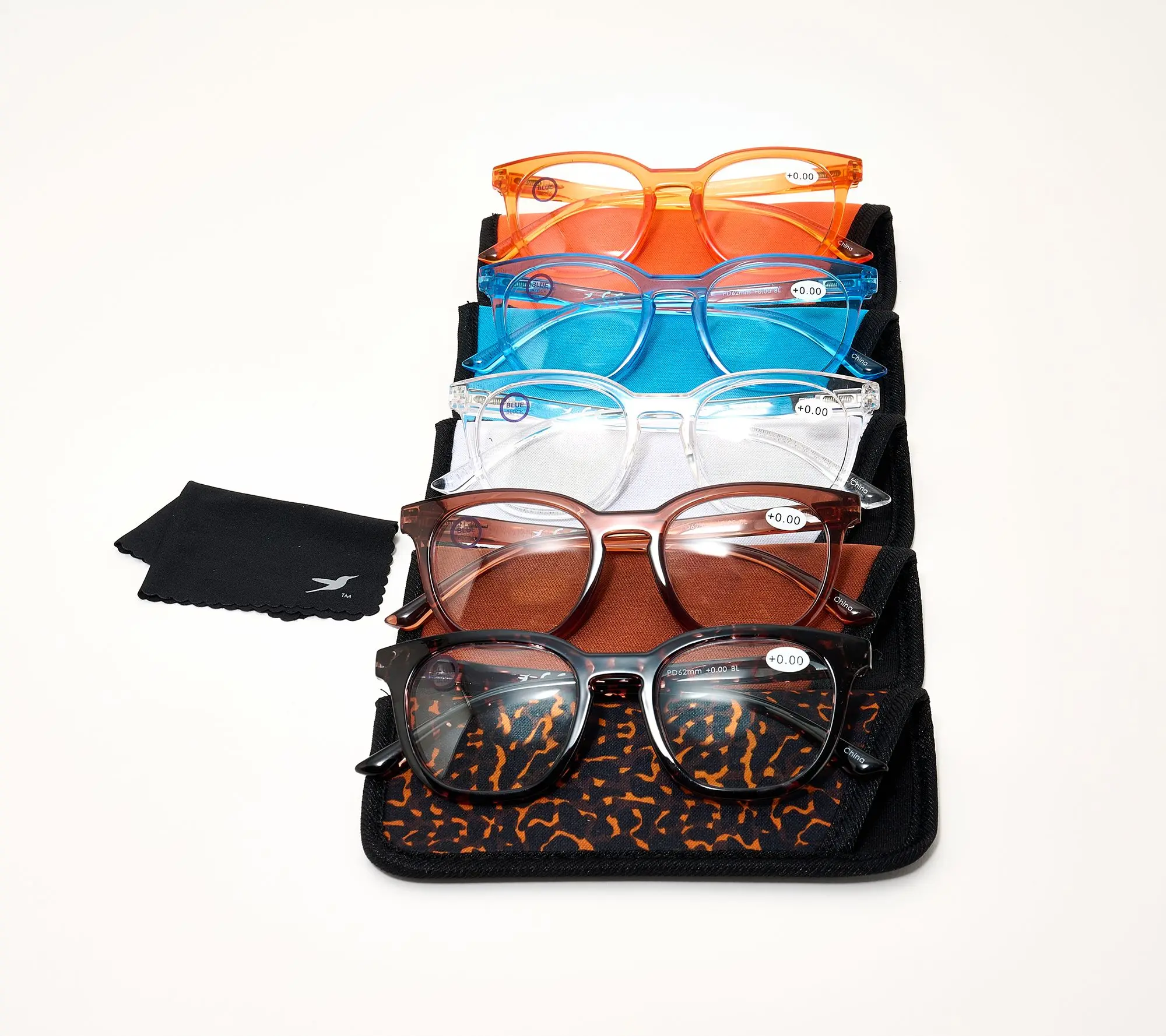 Hummingbird Set of 5 Sedona Road Trip Blue Light Readers, 0-2.5 Hummingbird Set of 5 Sedona Road Trip Blue Light Readers, 0-2.5