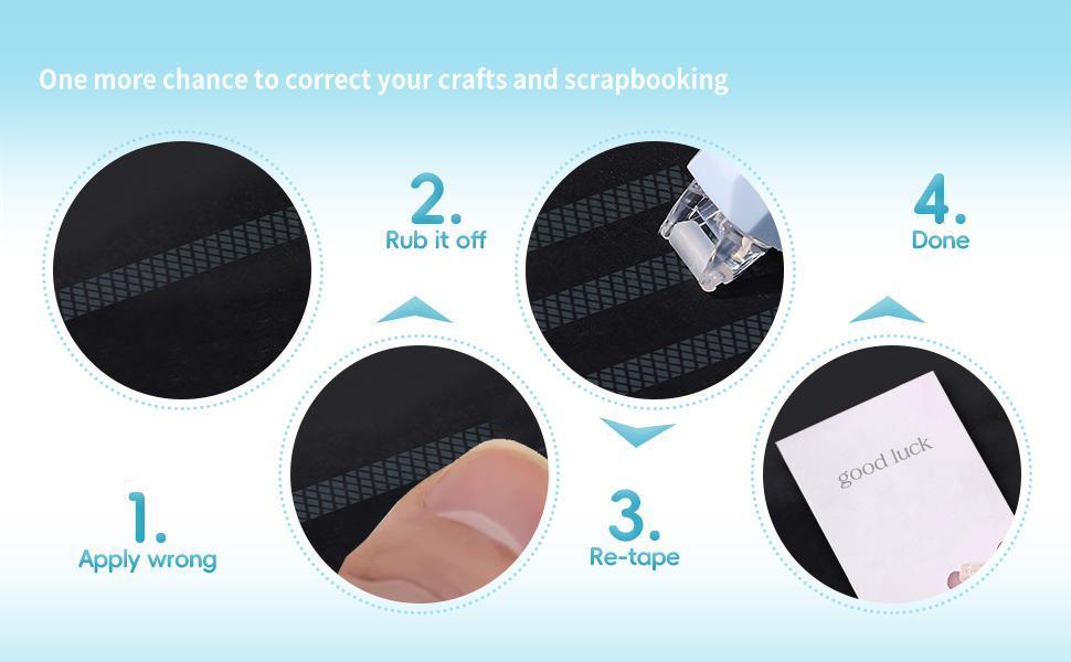 Tape Roller Adhesive, Easy Glide Glue Runner, Strong Hold, Ideal for Photos & DIY Crafts