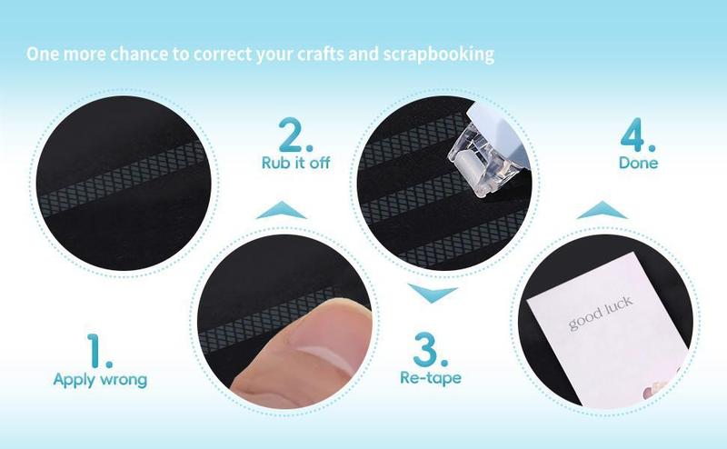 Tape Roller Adhesive, Easy Glide Glue Runner, Strong Hold, Ideal for Photos & DIY Crafts