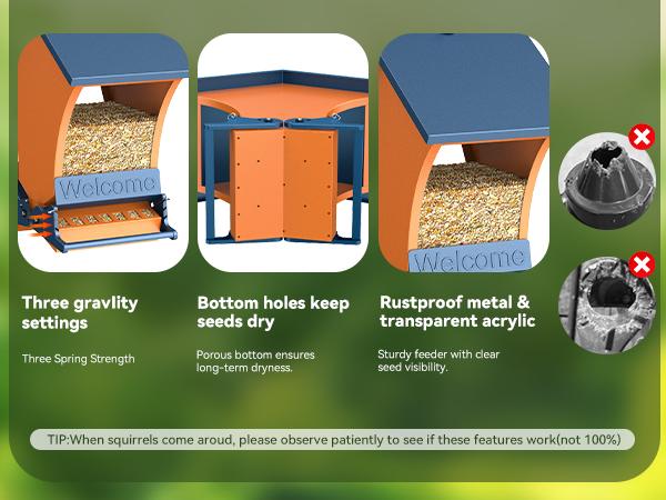 Squirrel-Proof Bird Feeder Wildpark petlovers – Bright Orange, Backyard Feeder for Cardinals & Chickadees, Durable & Easy to Hang, Perfect Spring Gift for Nature Lovers Squirrel-Proof Bird Feeder Wildpark petlovers – Bright Orange, Backyard Feeder for Cardinals & Chickadees, Durable & Easy to Hang, Perfect Spring Gift for Nature Lovers
