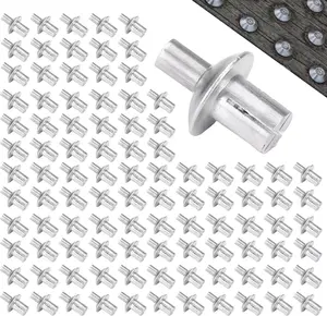 50pcs Aluminum Blind Rivet, Hammer Drive Rivets, Half Round Head Hammer Drive Blind Rivets, Aluminum Core Rivets, Knock Type Expansion Rivets for Home, Electronic, Precision,