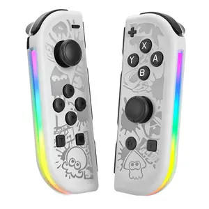 Wireless Controller for Nintendo Switch - Compatible with Switch OLED, Switch Lite & All Switch Models | Dual Shock Vibration, Gyro Motion Control, Wake-up Function, RGB Lighting, Ergonomic Grip
