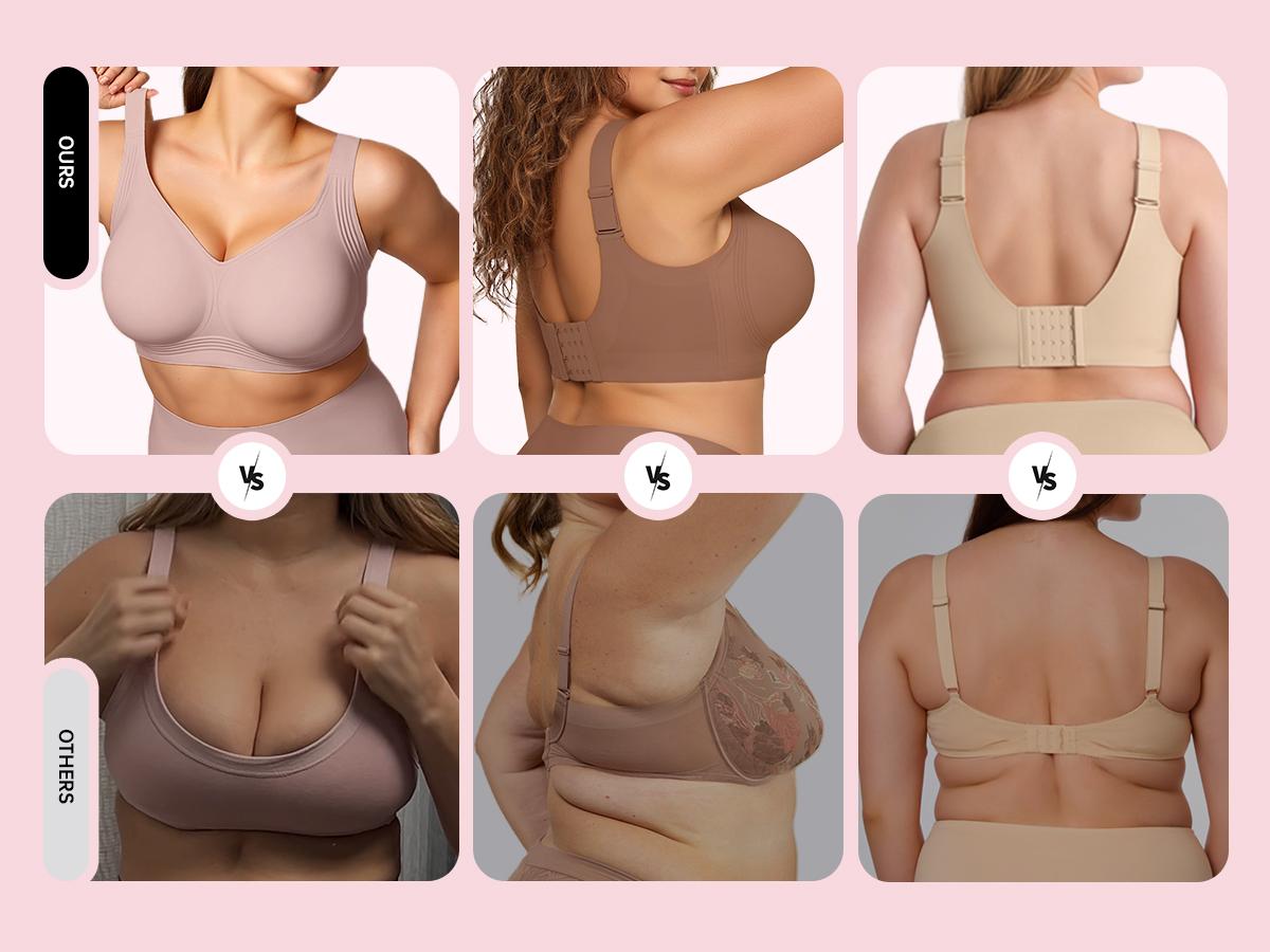 Vertvie｜GRACE Classic T-Shirt Bra, Jelly Bras, Wireless Full Coverage for All Day Comfort