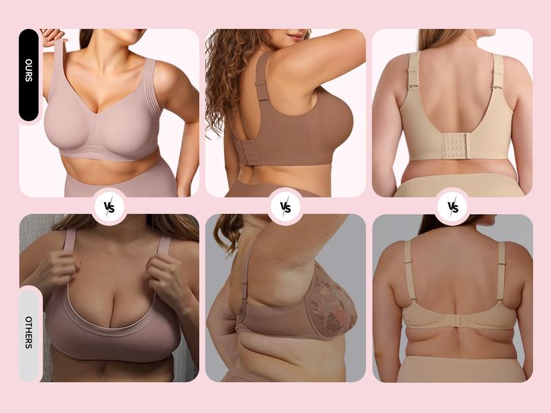 Vertvie｜GRACE Classic T-Shirt Bra, Jelly Bras, Wireless Full Coverage for All Day Comfort