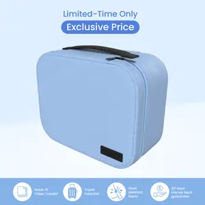 CLEAN SKIN CLUB Blue Travel Cosmetic Makeup Bag