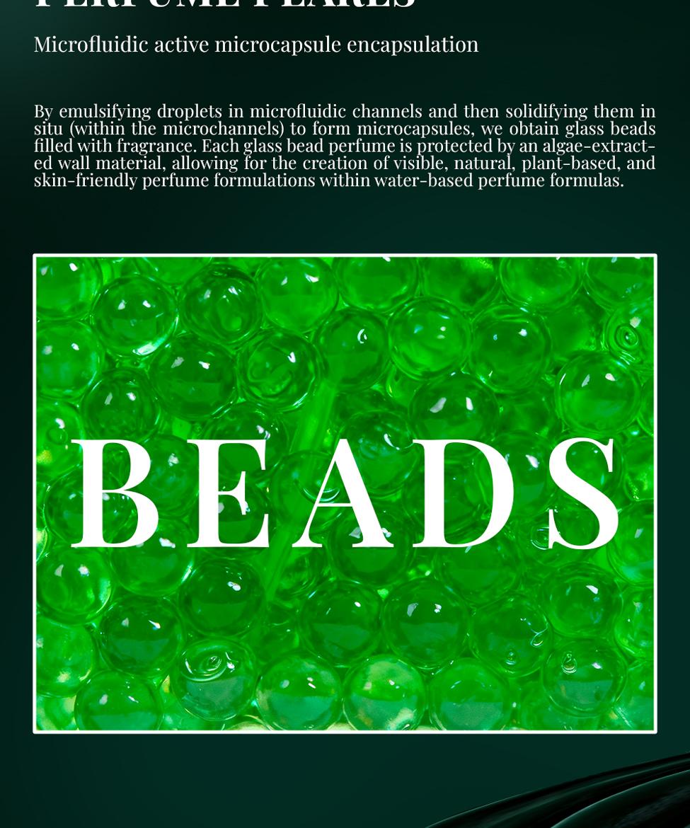 PHOFAY Oxygen Burst Perfume Beads Invigorating Aroma Mint & Sandalwood Alcohol-Free Sensitive Skin Friendly 50ml Valentine's Day gift