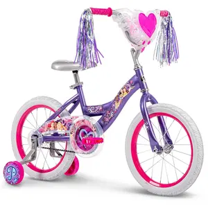 Huffy Princess Kids' Bike Streamers Basket Adjustable Seat Handlebar Purple 16"