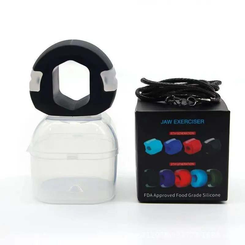 Silicone Jawline Exerciser - Lightweight Compact Muscle Workout Tool, Adjustable Chewing Accessory, Facial Enhancer, Jaw Neck Trainer for Jawline Sculpting (Black/Blue/Red), Facial Care Tools, Jaw Enhancer, Powerful Jaw Neck Trainer