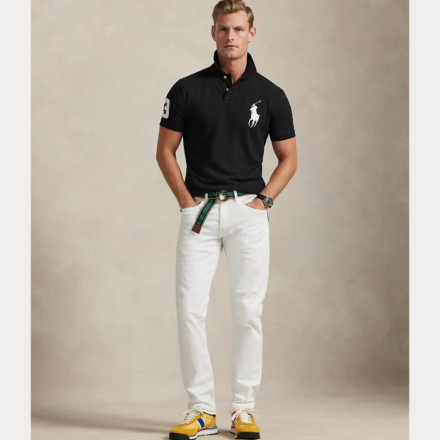 Polo Ralph Lauren - Custom Slim Fit Big Pony Mesh Polo Shirt Polo Ralph Lauren - Custom Slim Fit Big Pony Mesh Polo Shirt