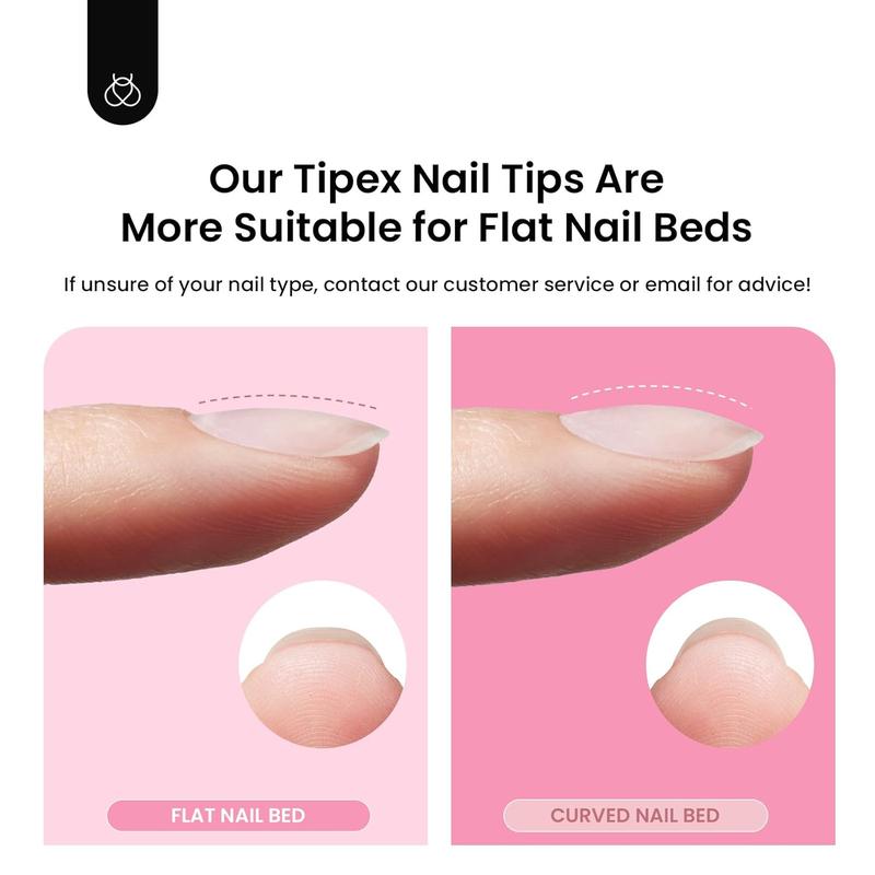 Beetles Tipex Instant Apex Nail Extension Tips Kit Coffin/Stilettol Shape Thick Acrylic Nail Flat Nails Manicure Gel press ons Nail Art DIY Nails Art #TikTokShopBacktoSchool