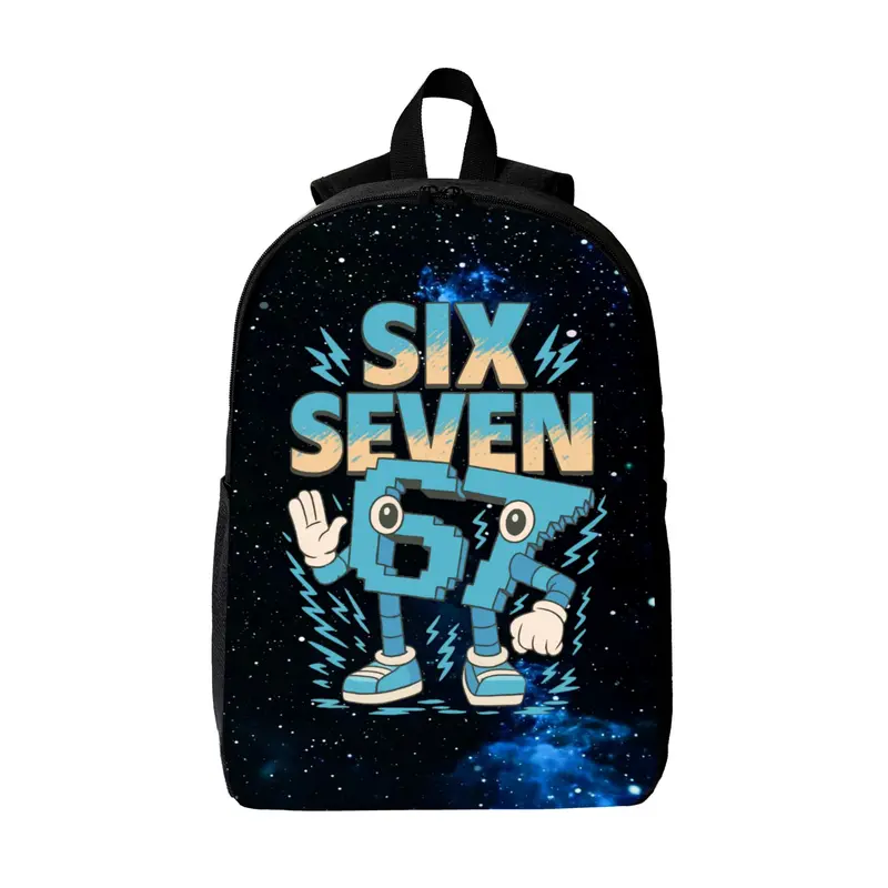 6 7 Funny Baseball Ice Cream Drip Meme Backpacks Two-Way Zippers