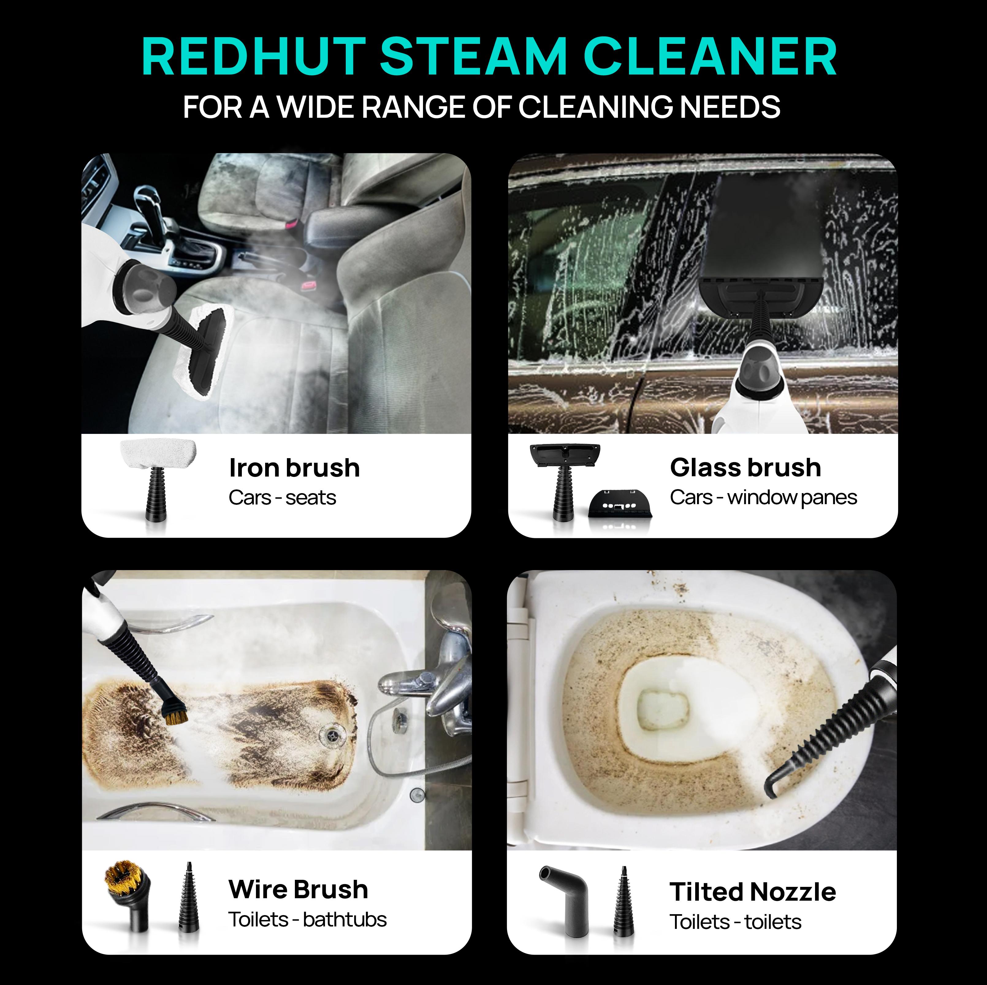 [Deep Spring Clean] Redhut 2026 Pressurized Handheld Multi-Surface Natural Steam Cleaner with 12 pcs Accessories Powerful, Chemical-Free, Steamer for Home And Car, Cleaning Washing Machine, Air Conditioner, Kitchen, Summerclean Appliances Tool Household