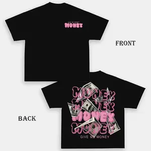Give Me Money Hip Hop Streetwear T-Shirt Unisex Y2k Clothing Vintage Graphic Tees Top Oversized