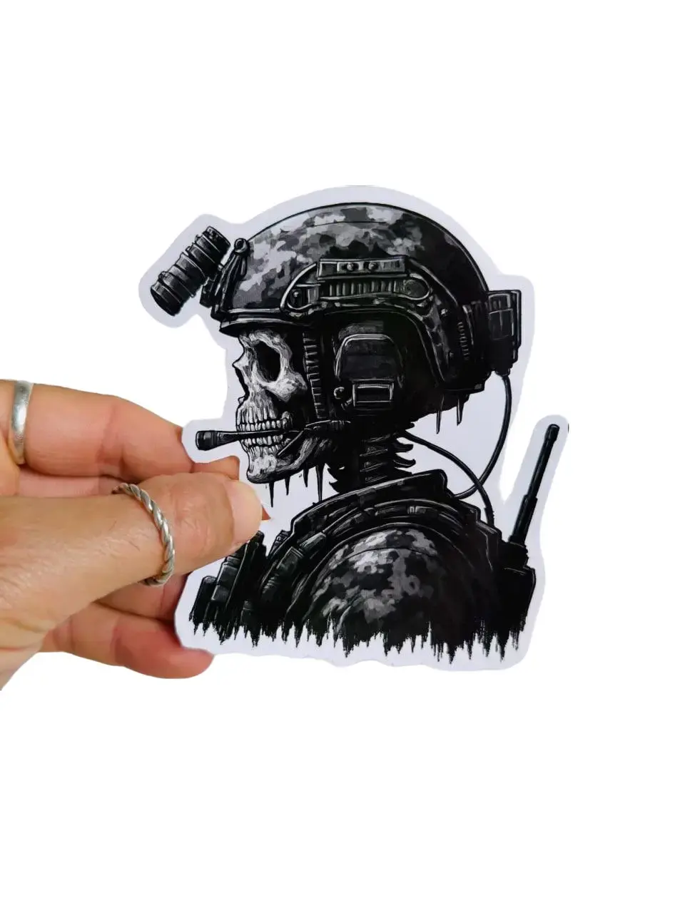Tactical Military Skull Grim Reaper Sticker AR-15 Decal Death Army Navy Special
