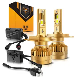 Auxbeam H4/9003 LED Headlight Bulbs 2Pcs 120W 24000LM 6500K Cool White 3570CSP Hi&Lo Beam Aviation 6063 Aluminum IP68 Waterproof 50000H Fan Cooling Detachable Decoder 9-16V 2.5A