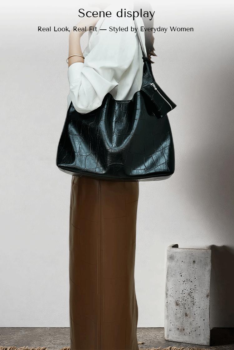 NEWBELLA Kara 2 PCS Set Hobo Bags in PU Leather Top Handle Tote with Magnetic Closure Casual Daily Use Two Colors New Arrivals,FallFreshness