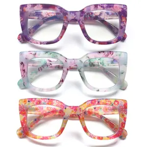 ZOECENT Women's Reading Glasses with Blue Light Blocking Stylish Frames with Spring Hinges Diopter+1.5+1.75+2.5+2.75+3.0